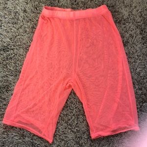 Mesh biker shorts